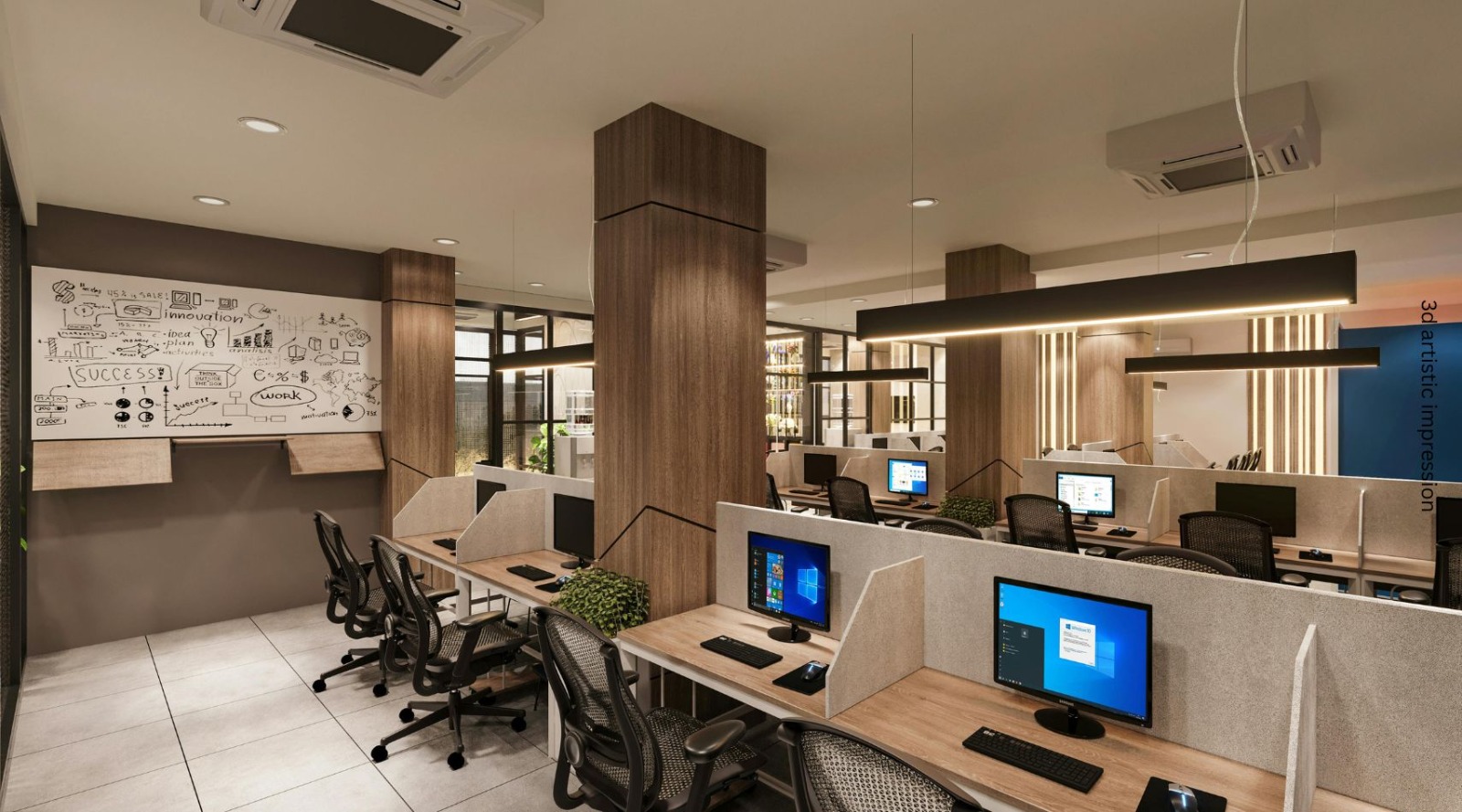 Industrial warehouse interior
